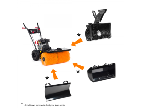 NAC ZAMIATARKA SPALINOWA Z NAPĘDEM 80cm 3w1