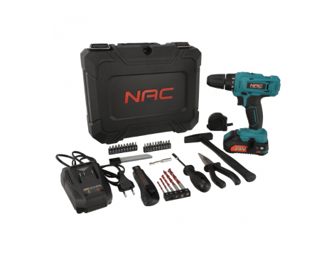 NAC.WKRĘTARKA 20V 1x2,0Ah Z ZESTAWEM NARZĘDZI