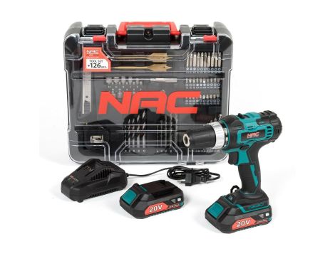 NAC.WKRĘTARKA 20V 2x2,0Ah + AKCESORIA