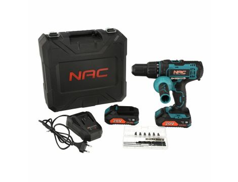 NAC.WKRĘTARKA UDAR. 20V 50Nm 2x2,0Ah + AKCESORIA