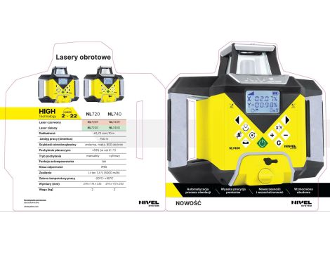 NIVEL SYSTEM LASER OBROTOWY  NL720G DIGITAL ZIELONY