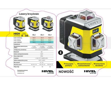 NIVEL SYSTEM LASER PŁASZCZYZNOWY CL3G 3x360° ZIELONY