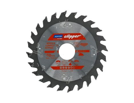 NORTON PIŁA TARCZOWA 100mm x 20mm x 24z DREWNO I KOMPOZYTY ATB (2,6 / 1,6)