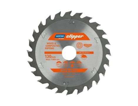 NORTON PIŁA TARCZOWA 130mm x 20mm x 24z DREWNO I KOMPOZYTY ATB (2,6 / 1,6)