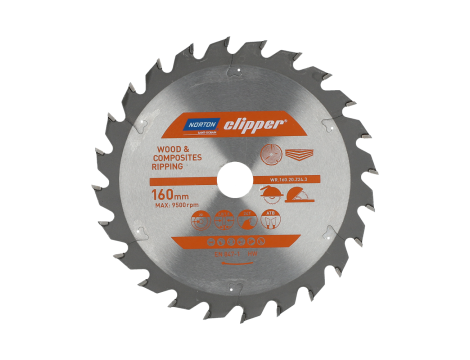 NORTON PIŁA TARCZOWA 160mm x 20mm x 24z DREWNO I KOMPOZYTY ATB (2,8 / 1,8)