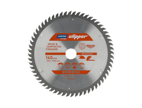 NORTON PIŁA TARCZOWA 160mm x 20mm x 60z DREWNO I KOMPOZYTY ATB (2,2 / 1,6)