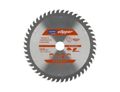 NORTON PIŁA TARCZOWA 165mm x 20mm x 48z DREWNO I KOMPOZYTY ATB (2,6 / 1,6)