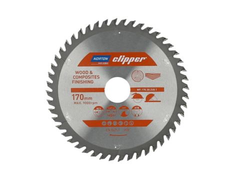 NORTON PIŁA TARCZOWA 170mm x 30mm x 48z DREWNO I KOMPOZYTY ATB (2,6 / 1,6)