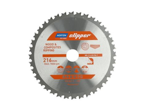 NORTON PIŁA TARCZOWA 216mm x 30mm x 36z DREWNO I KOMPOZYTY ATB Neg (2,3 / 1,8)