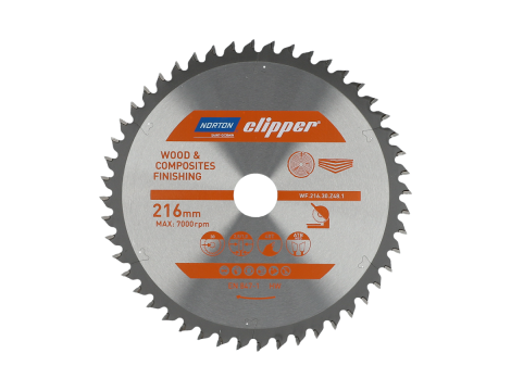 NORTON PIŁA TARCZOWA 216mm x 30mm x 48z DREWNO I KOMPOZYTY ATB Neg (2,8 / 1,8)