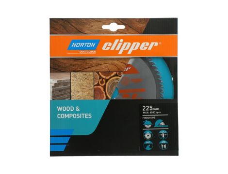 NORTON PIŁA TARCZOWA 225mm x 30mm x 64z DREWNO I KOMPOZYTY ATB (2,6 / 1,6) - 2