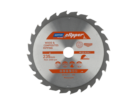 NORTON PIŁA TARCZOWA 235mm x 30mm x 24z DREWNO I KOMPOZYTY ATB (2,8 / 1,8)