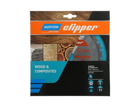 NORTON PIŁA TARCZOWA 250mm x 30mm x 24z DREWNO I KOMPOZYTY ATB Neg (3,2 / 2,2)....W - 2