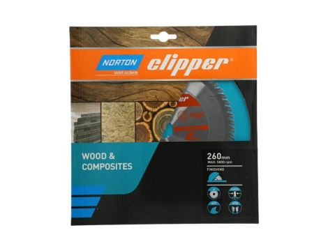 NORTON PIŁA TARCZOWA 260mm x 30mm x 60z DREWNO I KOMPOZYTY ATB (3,2 / 2,2) - 2