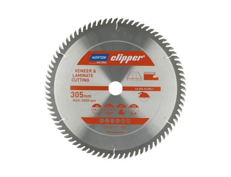 NORTON PIŁA TARCZOWA 305mm x 30mm x 80z LAMINATY I FORNIR (3,0/2,2)