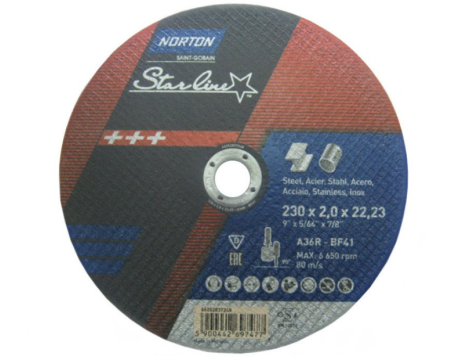 NORTON TARCZA STARLINE 230 x 2.0 x 22mm A36R DO METALU