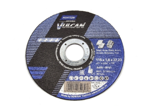 NORTON TARCZA VULCAN 115 x 1.0 x 22.2mm A60S DO METALU