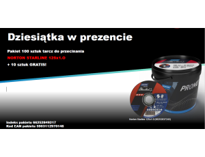 NORTON TARCZA.STARLINE 125mmx1,0/100szt WIADERKO+10 TARCZ GRATIS
