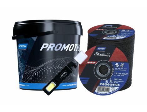 NORTON TARCZA.STARLINE 125mmx1,0/100szt WIADERKO+LATARKA