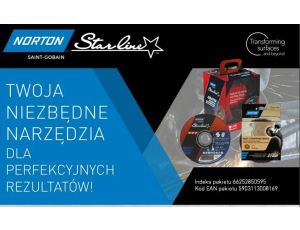 NORTON TARCZA.STARLINE 125mmx1,0/100szt WIADERKO+ŚCIERNICA WŁÓKNINOWA