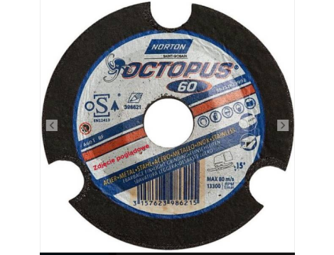 NORTON TARCZA.SZLIF 125mm P60 OCTOPUS