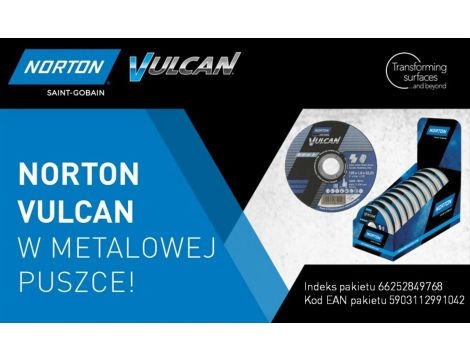 NORTON TARCZA.VULCAN 125 x 1,0 /10szt. PUSZKA METAL/INOX