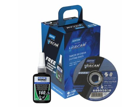 NORTON TARCZA.VULCAN 125 x 1,6 /100szt.+ KLEJ ONE BOND