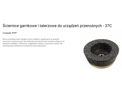 NORTON ŚCIERNICA M14 125mm x 50mm 37C1699N5B5