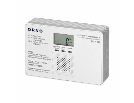 ORNO CZUJNIK TLENKU WĘGLA WYŚWIETLACZ 9V TEST ...