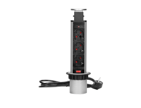 ORNO GNIAZDO MEBL 3x2P+Z SCHUKO WYSUW Z BLATY 6CM, 1.8M  && ...