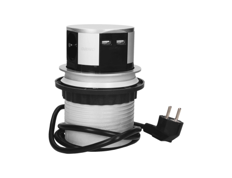 ORNO GNIAZDO MEBL 3x2P+Z USB WYS Z BLATU 1,5m SCHUKO ...