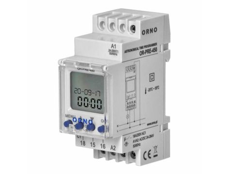 ORNO PROGRAMATOR ASTRONOMICZNY NA SZYNĘ DIN, I WYJŚCIE