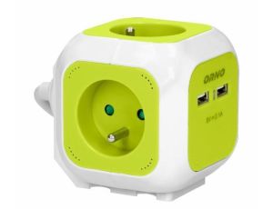 ORNO PRZEDŁ KOSTKA 4x2P+Z 2xUSB ...