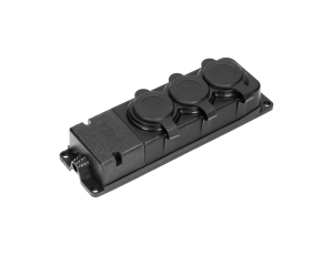 ORNO ROZGAŁĘŹNIK BRYZGOSZCZELNY I ODPORNY NA UDERZENIA IP44, 3x GNIAZDA 2P+Z, GUMOWY, UNIEPALNIONY, SCHUKO