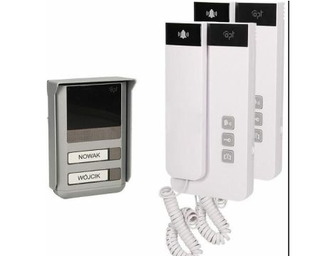 ORNO ZESTAW DOMOFONOWY 2-RODZINNY, 2-ŻYŁ ...