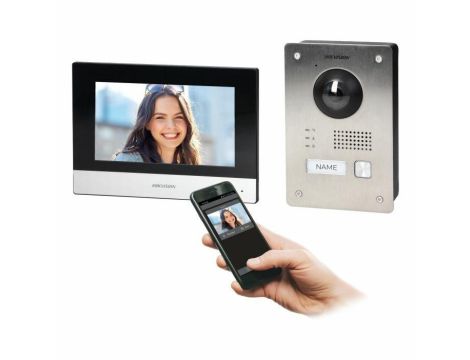 ORNO ZESTAW WIDEODOMOFONOWY HIKVISION DS-KIS703Y-P 7" WI-FI, FULL HD  ...