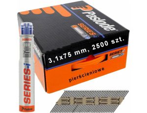 PASLODE GWOŹDZIE NFP 3,1x75 RS RING /2500szt. DO IM90/100