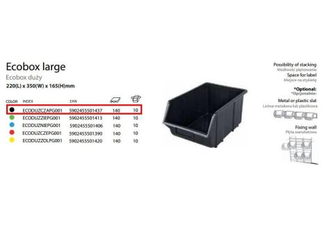 PATROL ECOBOX DUŻY CZARNY 220 x 350 x 165mm