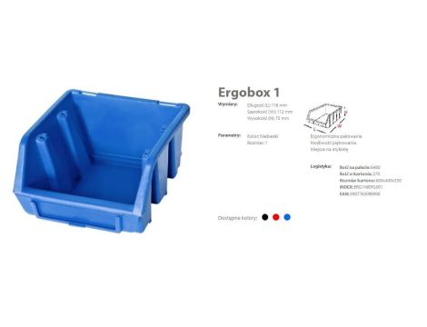 PATROL ERGOBOX 1 NIEBIESKI 116 x 112 x 75