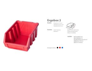 PATROL ERGOBOX 2 CZERWONY 116 x 161 x 75