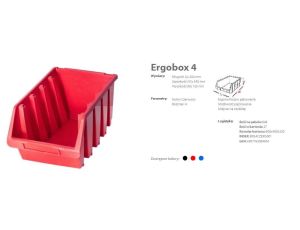 PATROL ERGOBOX 4 CZERWONY 204 x 340 x 155