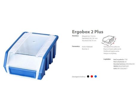 PATROL ERGOBOX PLUS 2 NIEBIESKI 118 x 161 x 75
