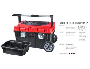 PATROL SKRZYNKA WHELLBOX HD TROPHY 2 NA KOŁACH, CZARNO-CZERWONA,63x40x35cm