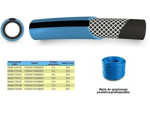 POLIX WĄŻ SPRĘŻ.POWIETRZA NIEB. 6mm* 25m 4-WARSTWOWY