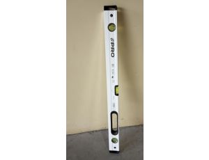 PRO POZIOMNICA BIAŁA S800 LIB.2%   80cm DWUSTRONNIE FREZOWANA Z UCHWYTEM