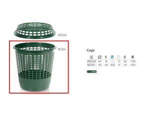 PP.KOSZ ZIELONY CAGE 60L