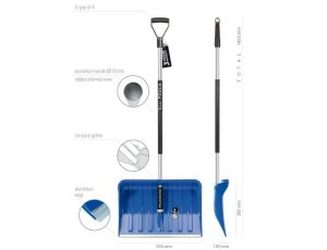 PP.ŁOPATA DO ŚNIEGU ALPINUS TRZON ALUM. NIEBIESKA
