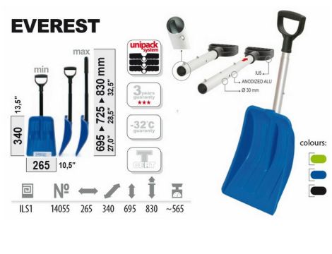 PP.ŁOPATA DO ŚNIEGU SKŁADANA EVEREST NIEBIESKA  SAMOCHODOWA