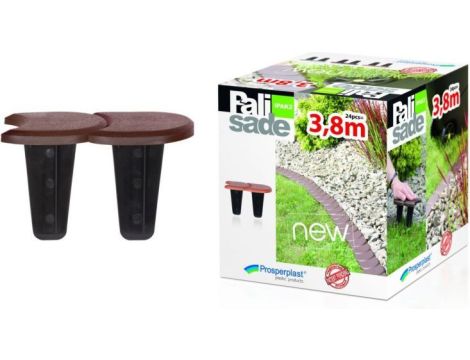 PP.PALISADA OGRODOWA PŁASKA 2 BRĄZ 3,8m