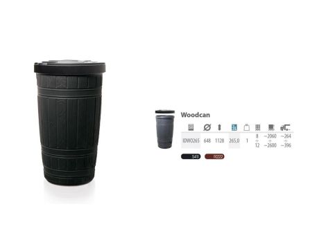 PP.POJEMNIK NA DESZCZÓWKĘ 265L CZARNY WOODCAN